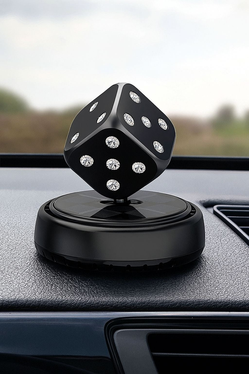 Dice-Shaped Car Dashboard Solar Freshener RiwayatbyRida