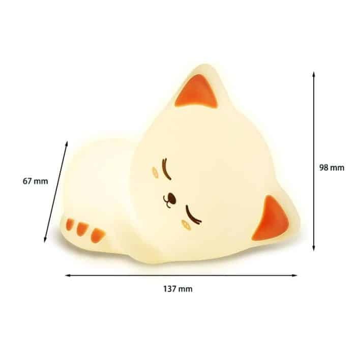 USB Rechargeable Silicone cat LED Night Light RiwayatbyRida