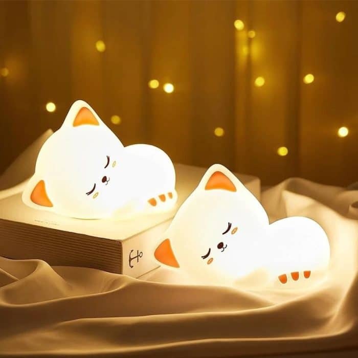 USB Rechargeable Silicone cat LED Night Light RiwayatbyRida