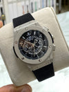 Hublot Classic Fusion Men’s Quartz Watch – Stainless Steel Case with Black Leather Strap RiwayatbyRida