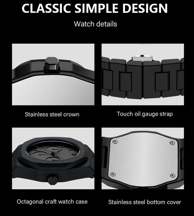 Stylish Arabic Watch for Men – Black Aura 2025 Edition RiwayatbyRida