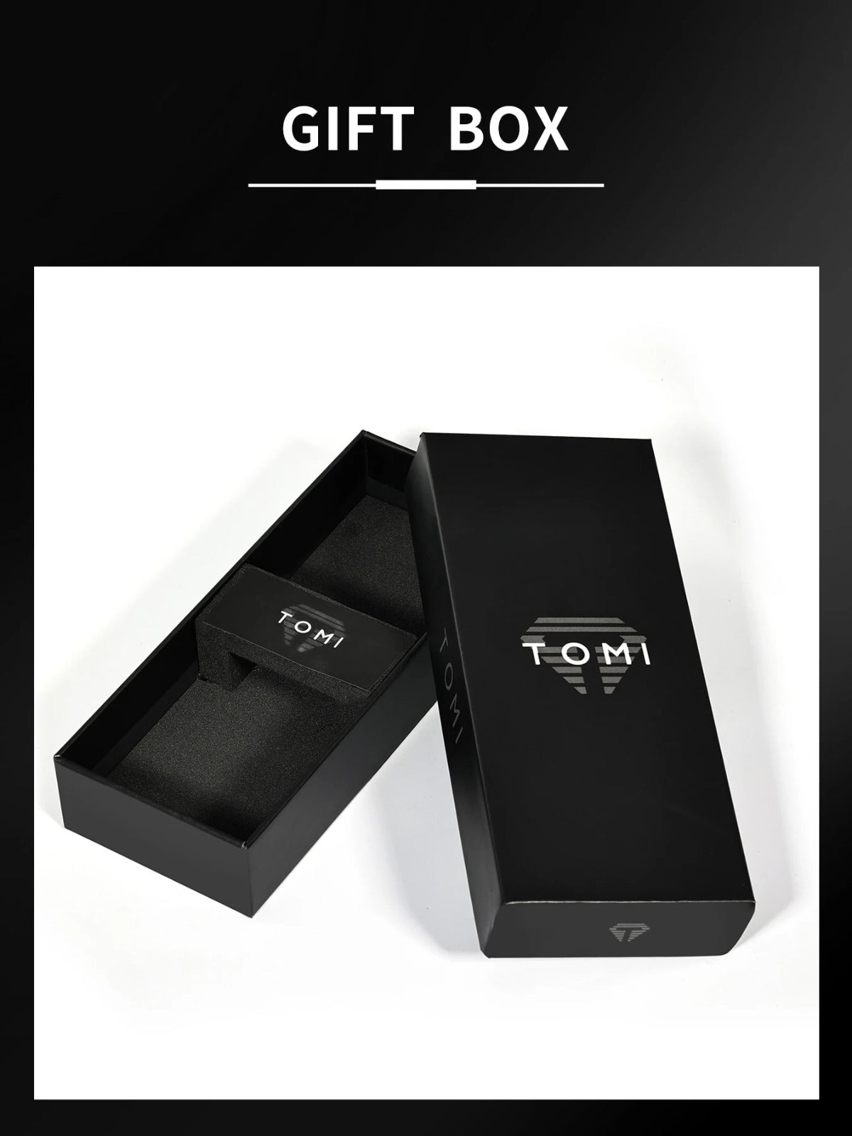 Tomi Black Leather Strap Men’s Watch – Stylish Wrist Watch in Pakistan RiwayatbyRida